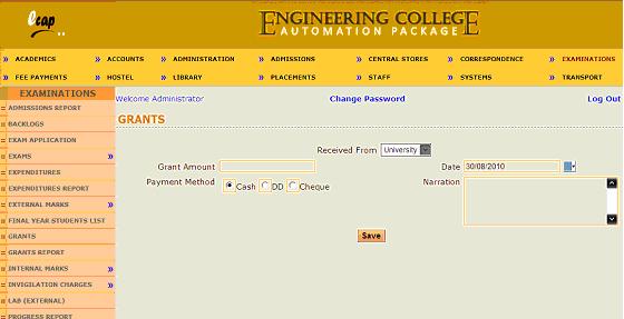 Examinations Module